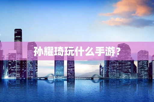 孙耀琦玩什么手游？