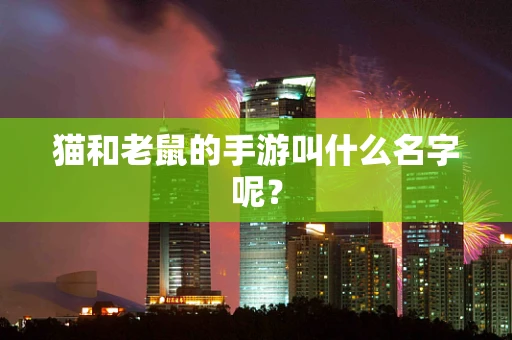 猫和老鼠的手游叫什么名字呢？