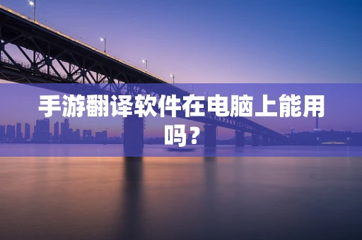 手游翻译软件在电脑上能用吗？