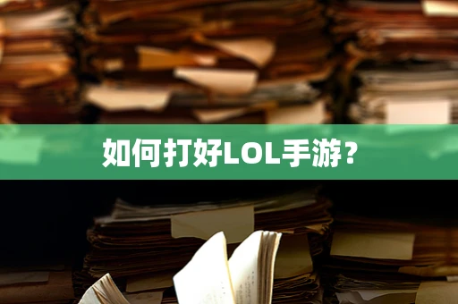 如何打好LOL手游？