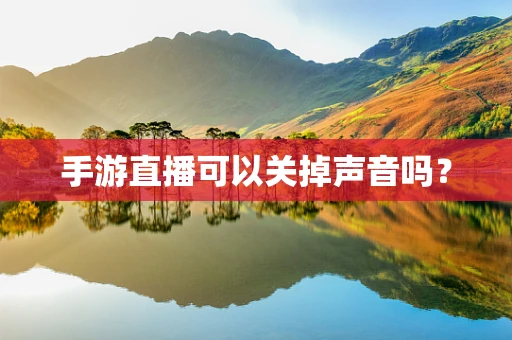 手游直播可以关掉声音吗？