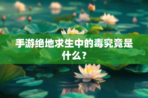 手游绝地求生中的毒究竟是什么？
