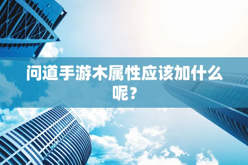 问道手游木属性应该加什么呢？