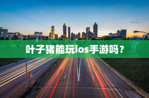 叶子猪能玩ios手游吗？
