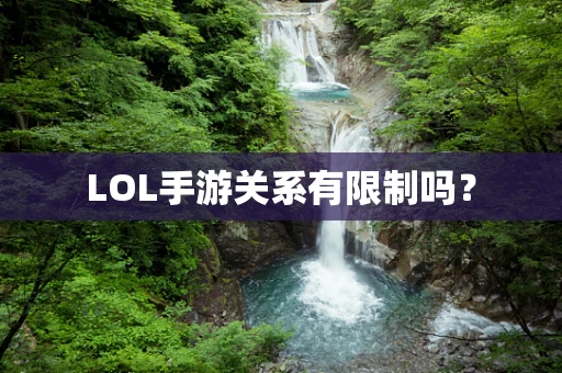 LOL手游关系有限制吗？