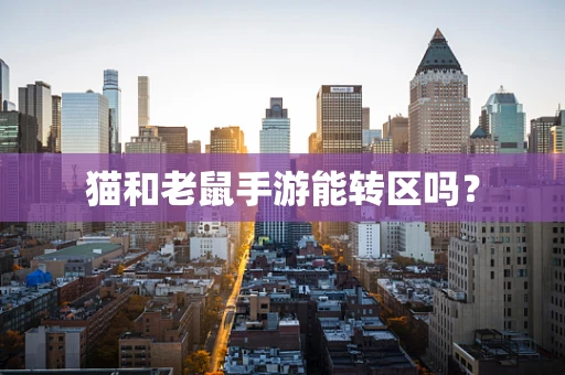 猫和老鼠手游能转区吗？