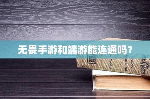无畏手游和端游能连通吗？
