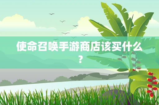 使命召唤手游商店该买什么？